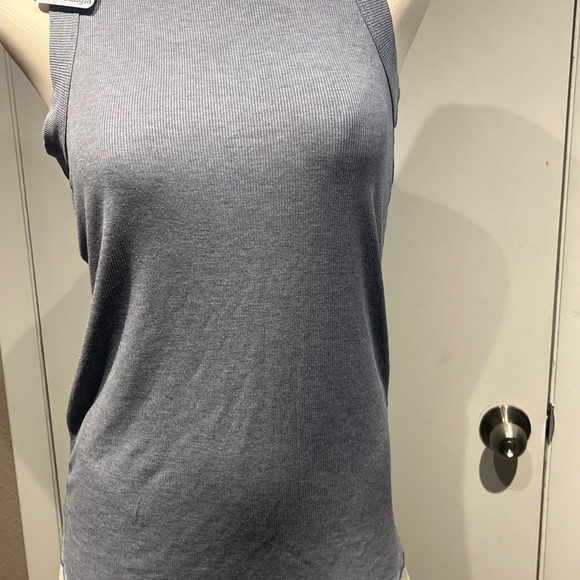 Nostalgia Tops - Nostalgia Gray Fitted Tank Top Sleeveless